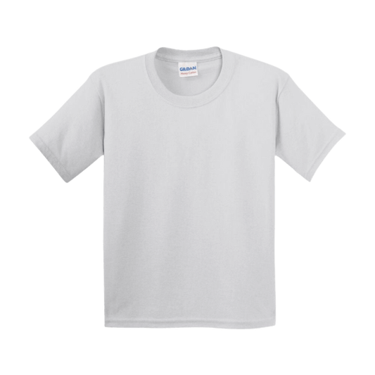 Custom Design Standard Unisex White Cotton Tee